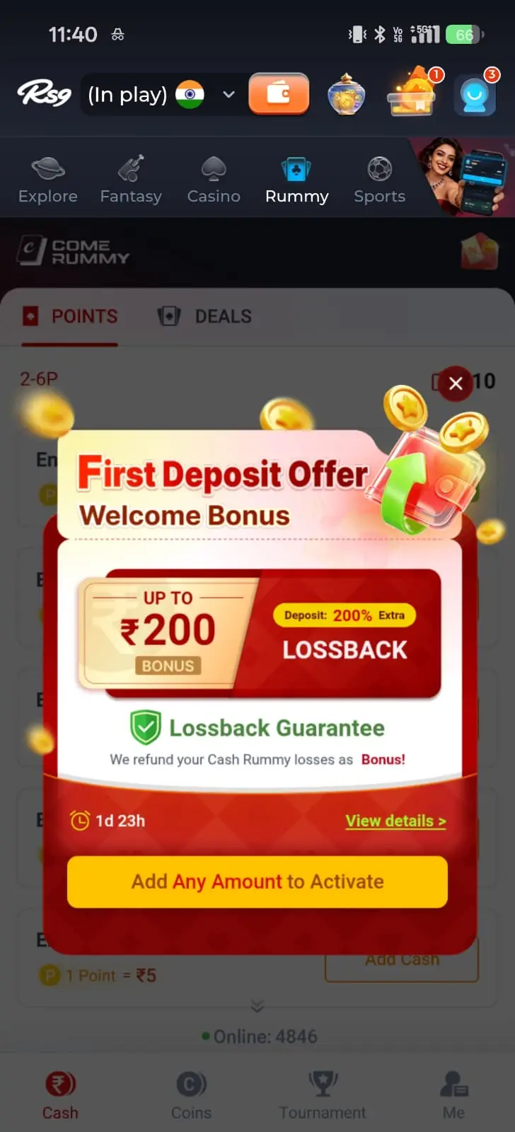 RS9 Game first deposit offer and welcome bonus